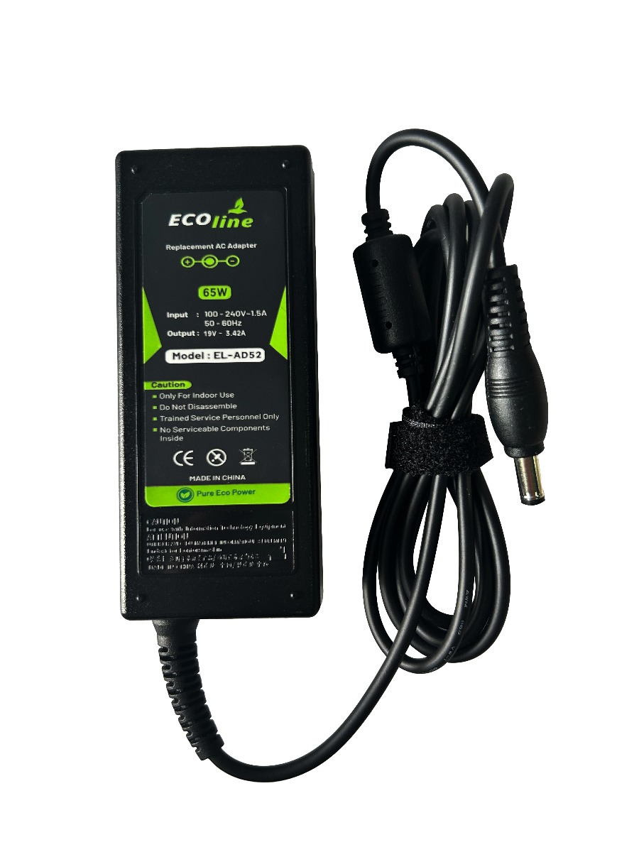 EcoLine - Oplader / AC Adapter - Geschikt voor de Toshiba Satellite C650 C660D L750 Asus X550C X550V R510 Lenovo G530 - 19V 3.42A 65W