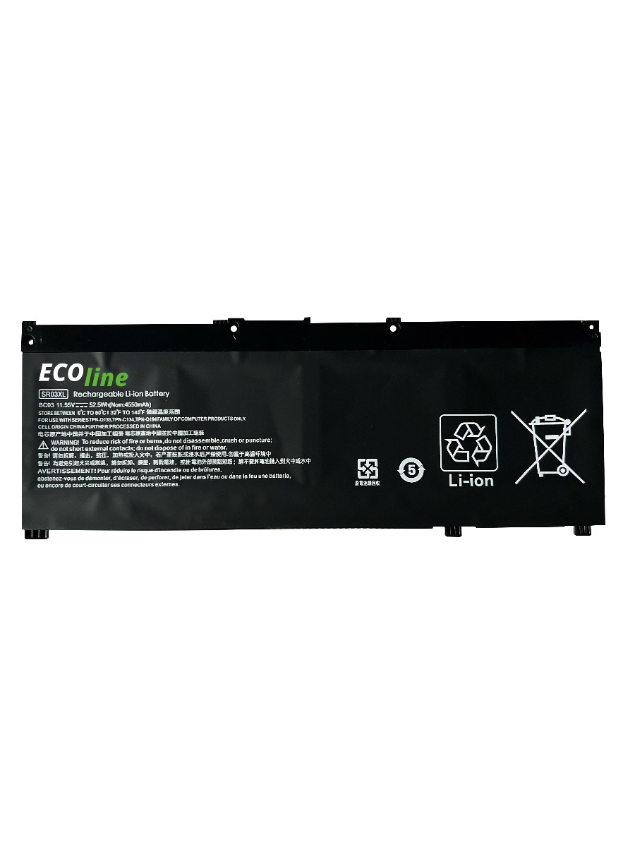 EcoLine - SR03XL Batterij Geschikt voor de HP Omen 15 15-DC 17 17-CB 17-CB0006NW 17-CB0014NW Pavilion Gaming 17 17-CD 17-CD0014NW / 11.55V 4000mAh thumbnail 4