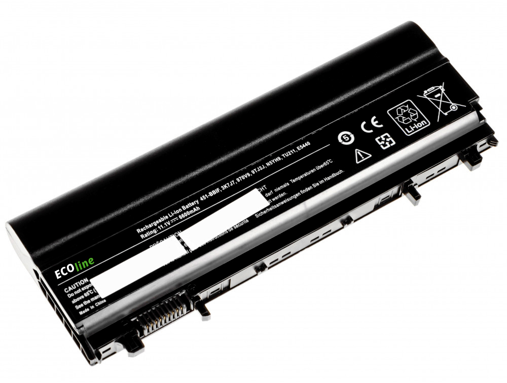 EcoLine - VV0NF N5YH9 Batterij Geschikt voor de Dell Latitude E5440 E5540 P44G / 11.1V 6600mAh