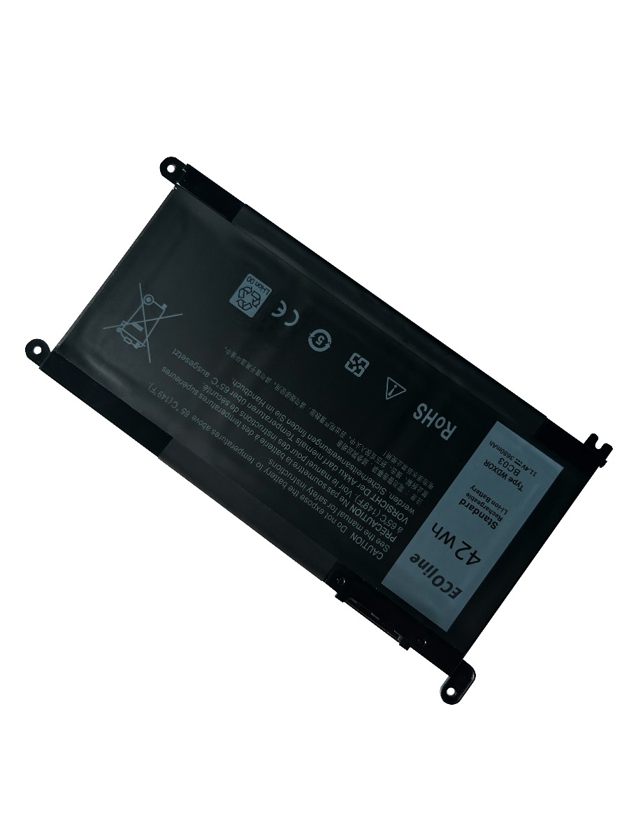 EcoLine - WDX0R WDXOR Batterij Geschikt voor de Dell Inspiron 13 5368 5378 5379 14 5482 15 5565 5567 5568 5570 5578 5579 7560 7570 17 5770 / 11.4V 3400mAh thumbnail 3