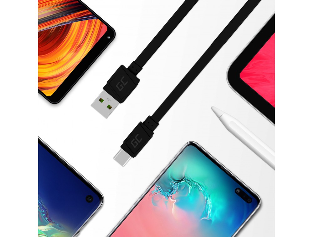 GCmatte USB-C Flat Kabel 25 cm Met fast charging thumbnail 2