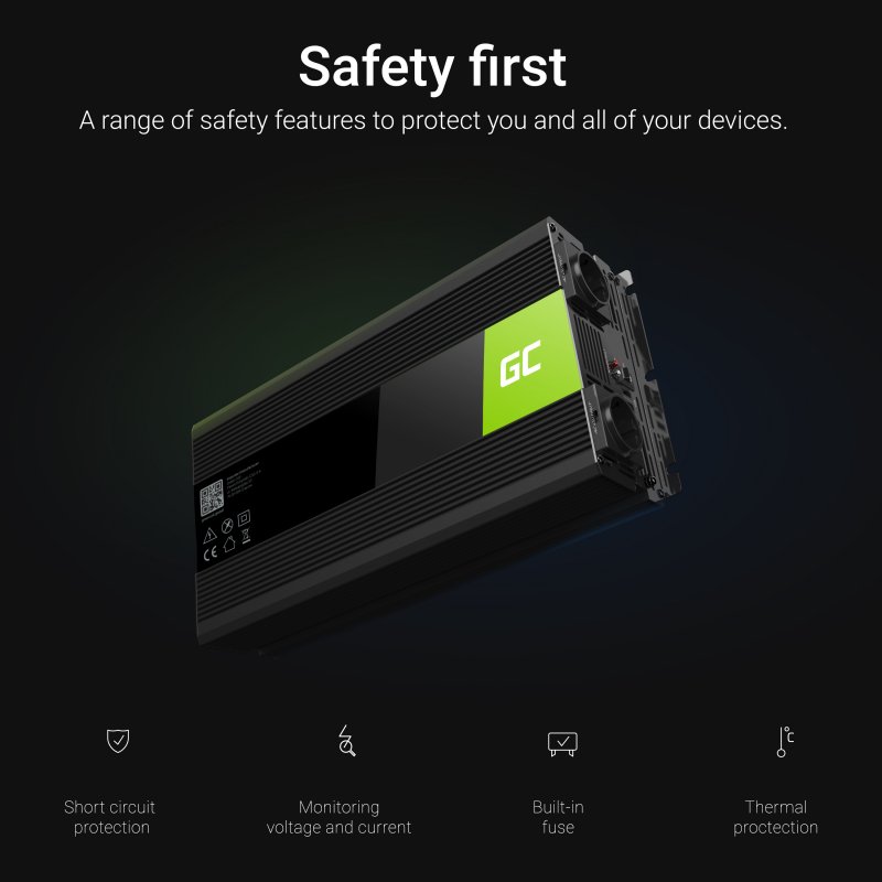 Spanningsomvormer Inverter 24V naar 230V 2000W / 4000W Gemodificeerde sinusgolf thumbnail 5