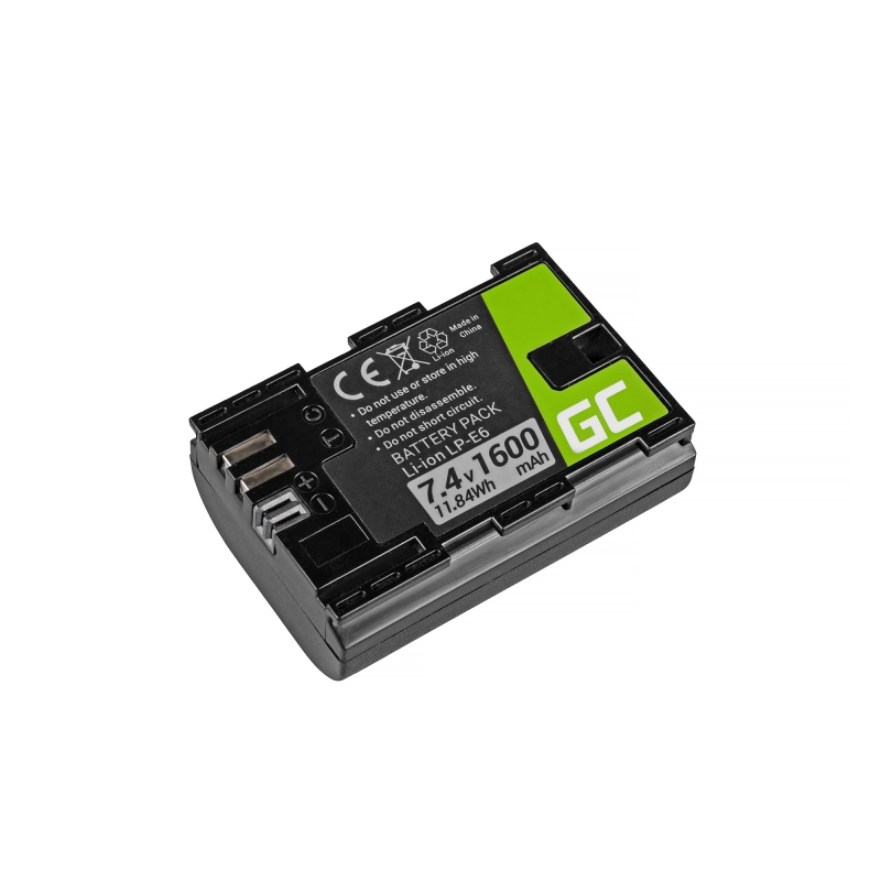 LP-E6 Camera Batterij voor Canon EOS 70D, 5D Mark II/ III, 80D, 7D Mark II, 60D, 6D, 7D 7.4V 1600mAh thumbnail 6