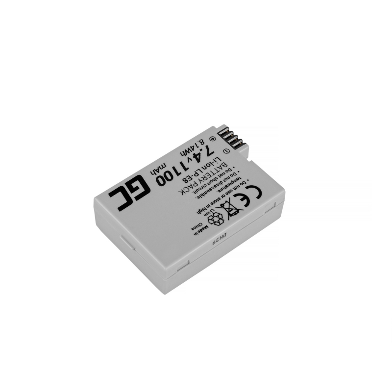 Batterij LP-E8   Canon EOS Rebel T2i, T3i, T4i, T5i, EOS 600D, 550D, 650D, 700D, Kiss X5, X4, X6 7.4V 1100mAh thumbnail 6