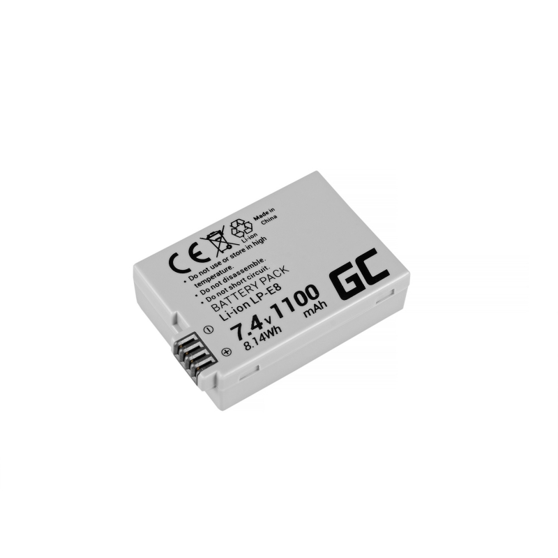 Batterij LP-E8   Canon EOS Rebel T2i, T3i, T4i, T5i, EOS 600D, 550D, 650D, 700D, Kiss X5, X4, X6 7.4V 1100mAh thumbnail 5
