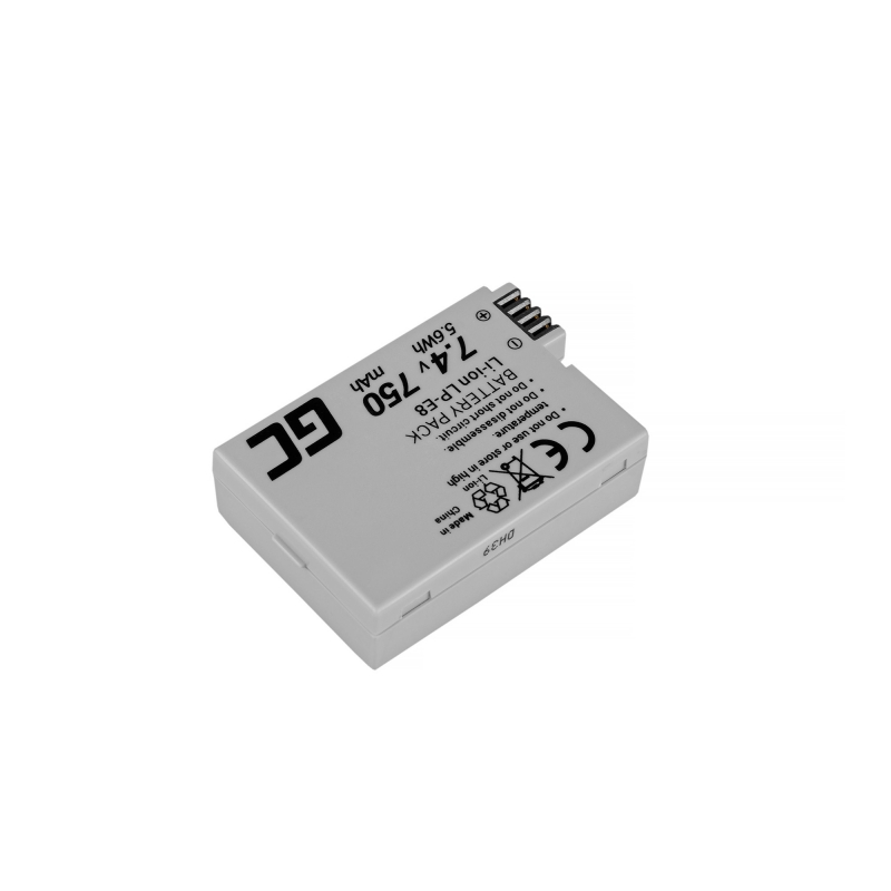 Batterij LP-E8  Canon EOS Rebel T2i, T3i, T4i, T5i, EOS 600D, 550D, 650D, 700D, Kiss X5, X4, X6 7.4V 750mAh thumbnail 5