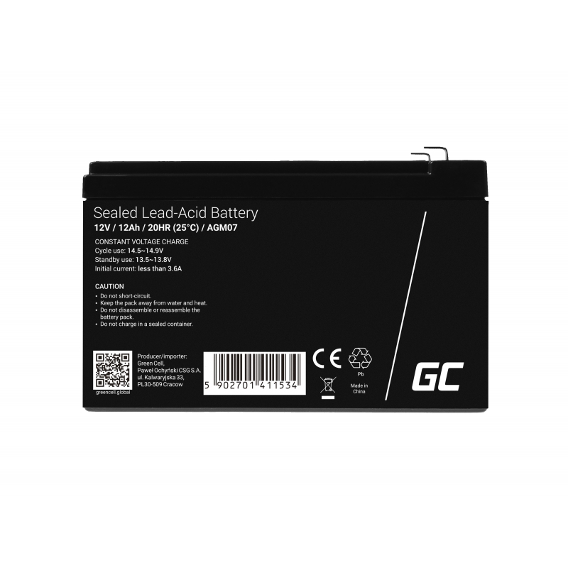 AGM Batterij 12V 12Ah thumbnail 4