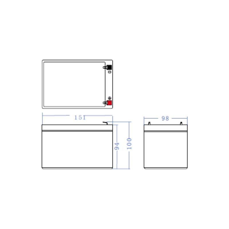 AGM Batterij 12V 12Ah thumbnail 2