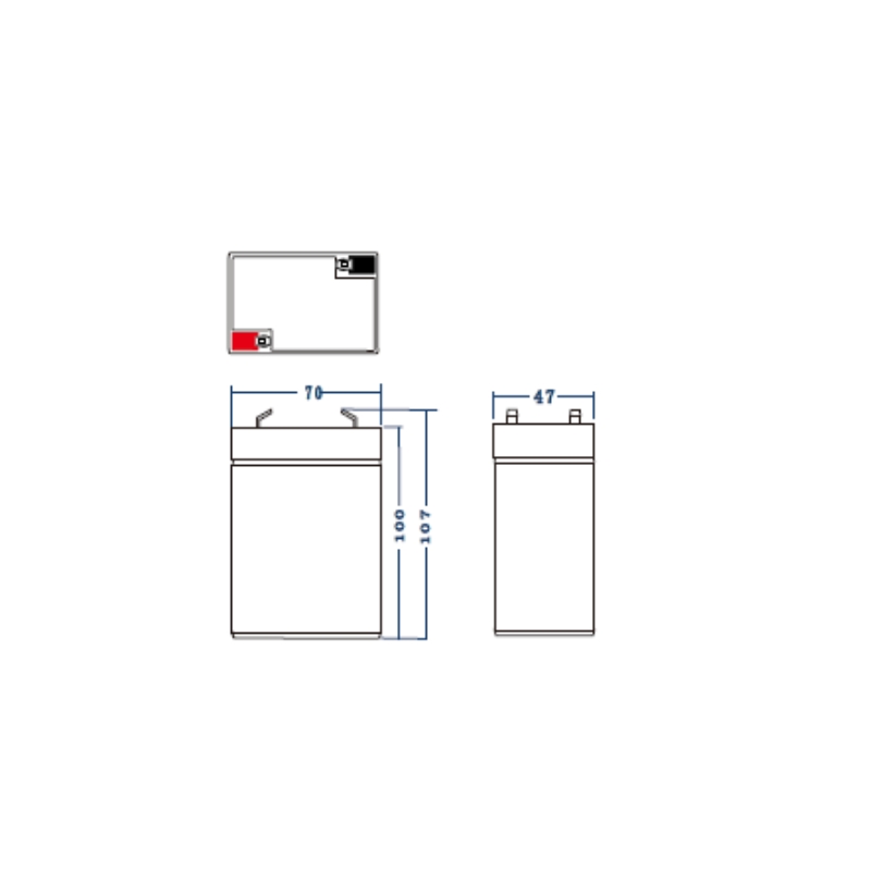 AGM Batterij 6V 4.5Ah thumbnail 2