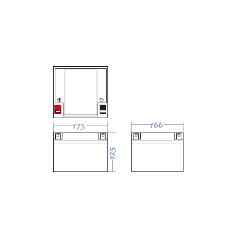 Batterij AGM VRLA 12V 26Ah thumbnail 2