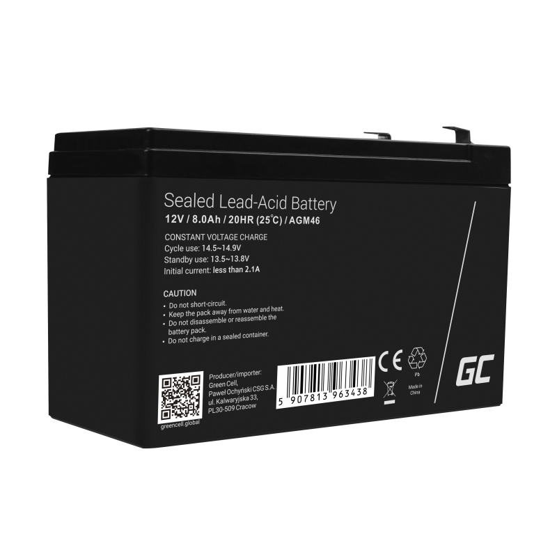 AGM VRLA 12V 8Ah accu onderhoudsvrij thumbnail 4
