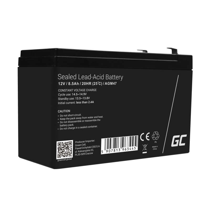 AGM VRLA 12V 8.5Ah accu onderhoudsvrij thumbnail 4