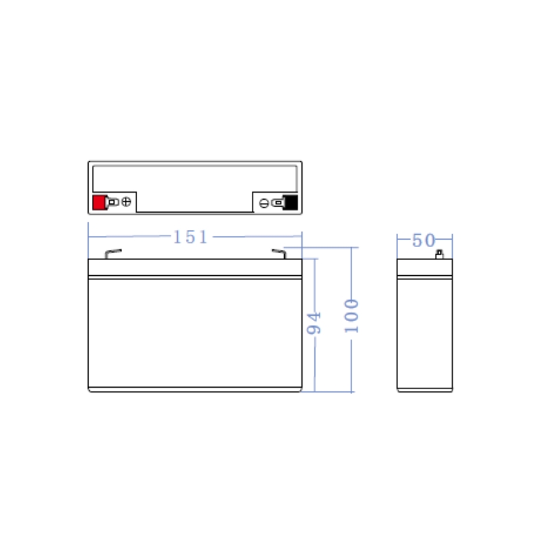 AGM Batterij 6V 12Ah thumbnail 2