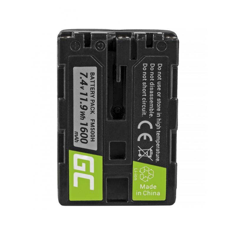 Batterij NP-FM500H Sony A58, A57, A65, A77, A99, A900, A700, A580, A56,0 A55,0 A850, SLT A99 II 7.4V 1600mAh thumbnail 9