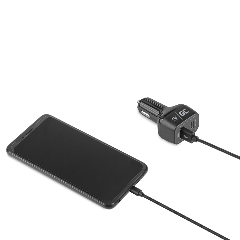 Auto Oplader USB-C Power Delivery + USB Quick Charge 3.0 thumbnail 3