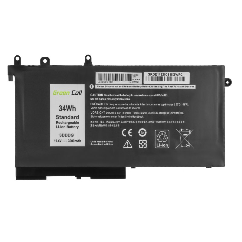 3DDDG 93FTF batterij voor Dell Latitude 5280 5290 5480 5490 5495 5580 5590
