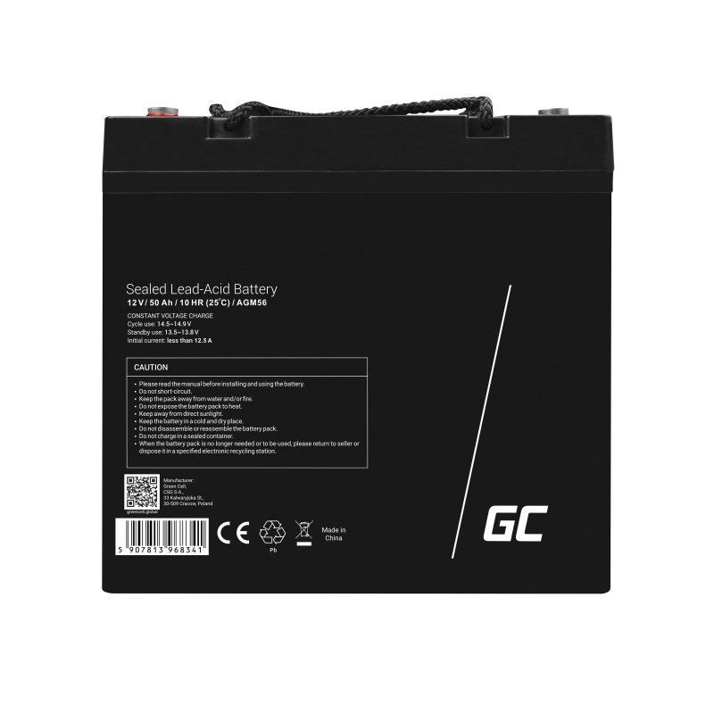 AGM VRLA 12V 50Ah Onderhoudsvrije accu voor scooter camper camper Trolley maaier thumbnail 6
