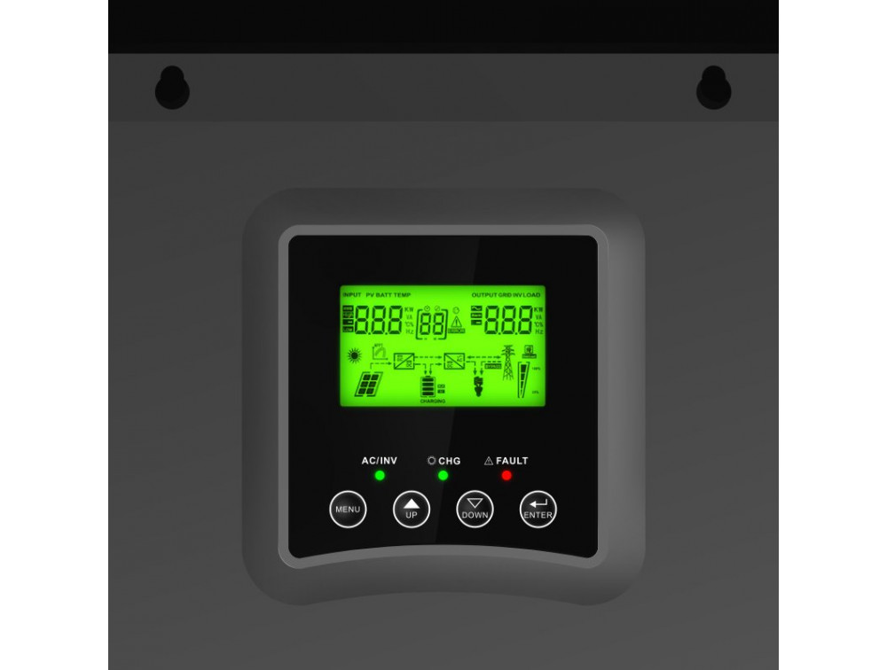 Omvormer Off Grid Inverter Met MPPT Zonnelader 24VDC 230VAC 2000VA/2000W Zuivere Sinus thumbnail 6