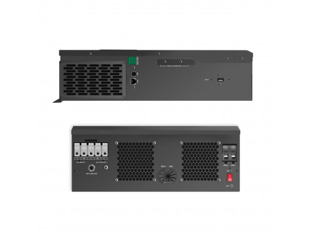 Omvormer Off Grid Inverter Met MPPT Zonnelader 48VDC 230VAC 3000VA/3000W Zuivere Sinus