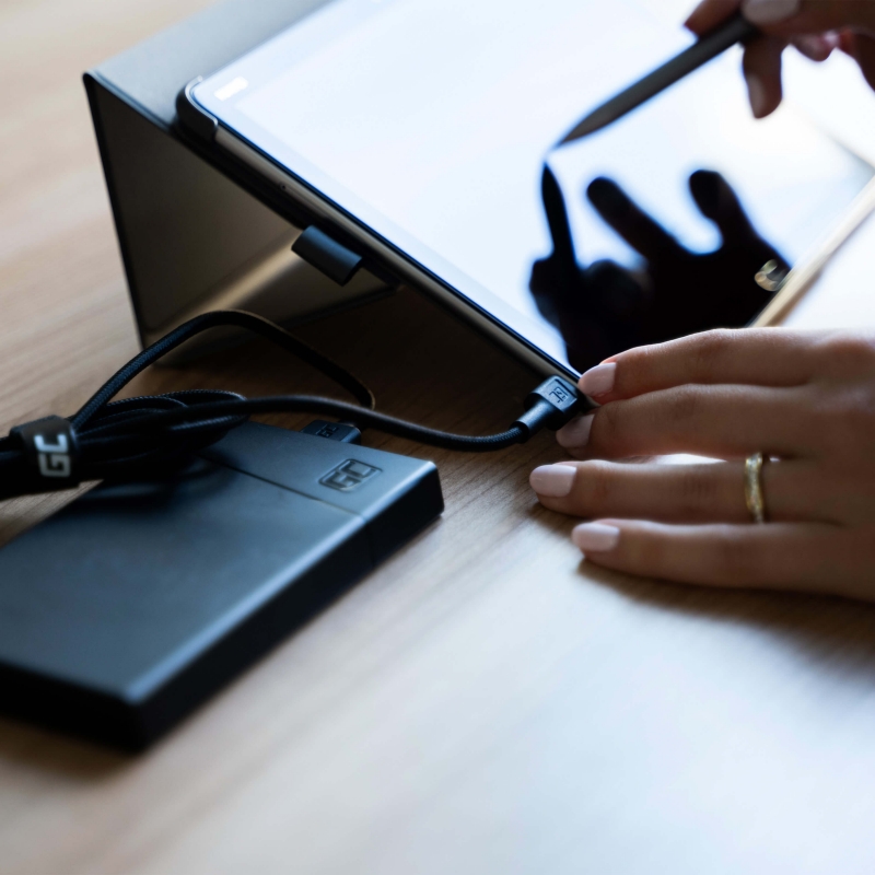 Kabel GC Ray USB Kabel - USB-C 120cm Met Groen LED backlight en support fast charging Ultra Charge, QC 3.0 thumbnail 5