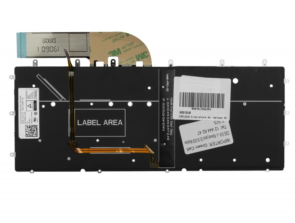 Laptop toetsenbord voor Dell XPS 15-9550 15-9560 Inspiron 15-7558 15-7568 met achtergrondverlichting thumbnail 4