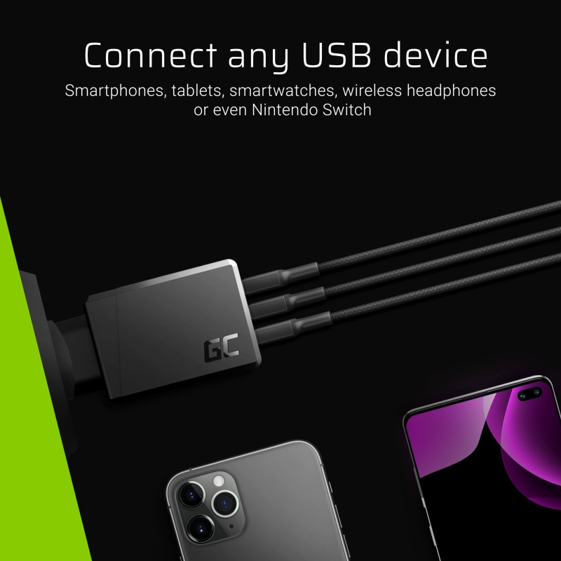 3-port Oplader GC ChargeSource3 3xUSB 30W met fast charging thumbnail 2