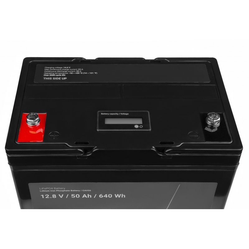 Lithium-ijzerfosfaat LiFePO4 batterij 12.8V 50Ah voor zonnepanelen en campers thumbnail 2