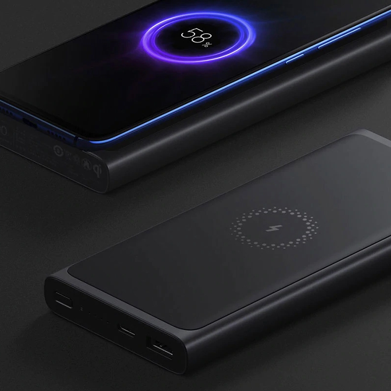 Xiaomi Power Bank QI 10000 mAh - draadloos opladen en 2x Quick Charge 3.0-poorten