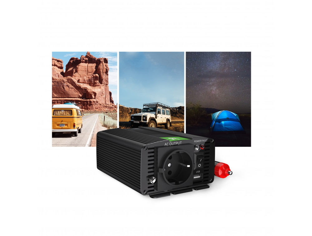 Spanningsomvormer Omvormer Green Cell® 24V naar 230V 150W / 300W Gemodificeerde sinusgolf thumbnail 2