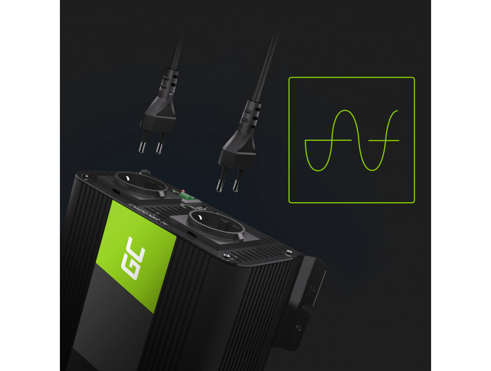 Spanningsomvormer Omvormer PRO 12V naar 230V 1000W / 2000W Zuivere sinusgolf