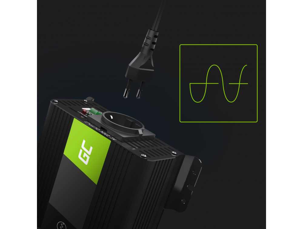 Spanningsomvormer Omvormer PRO 12V naar 230V 500W / 1000W Zuivere sinus thumbnail 2