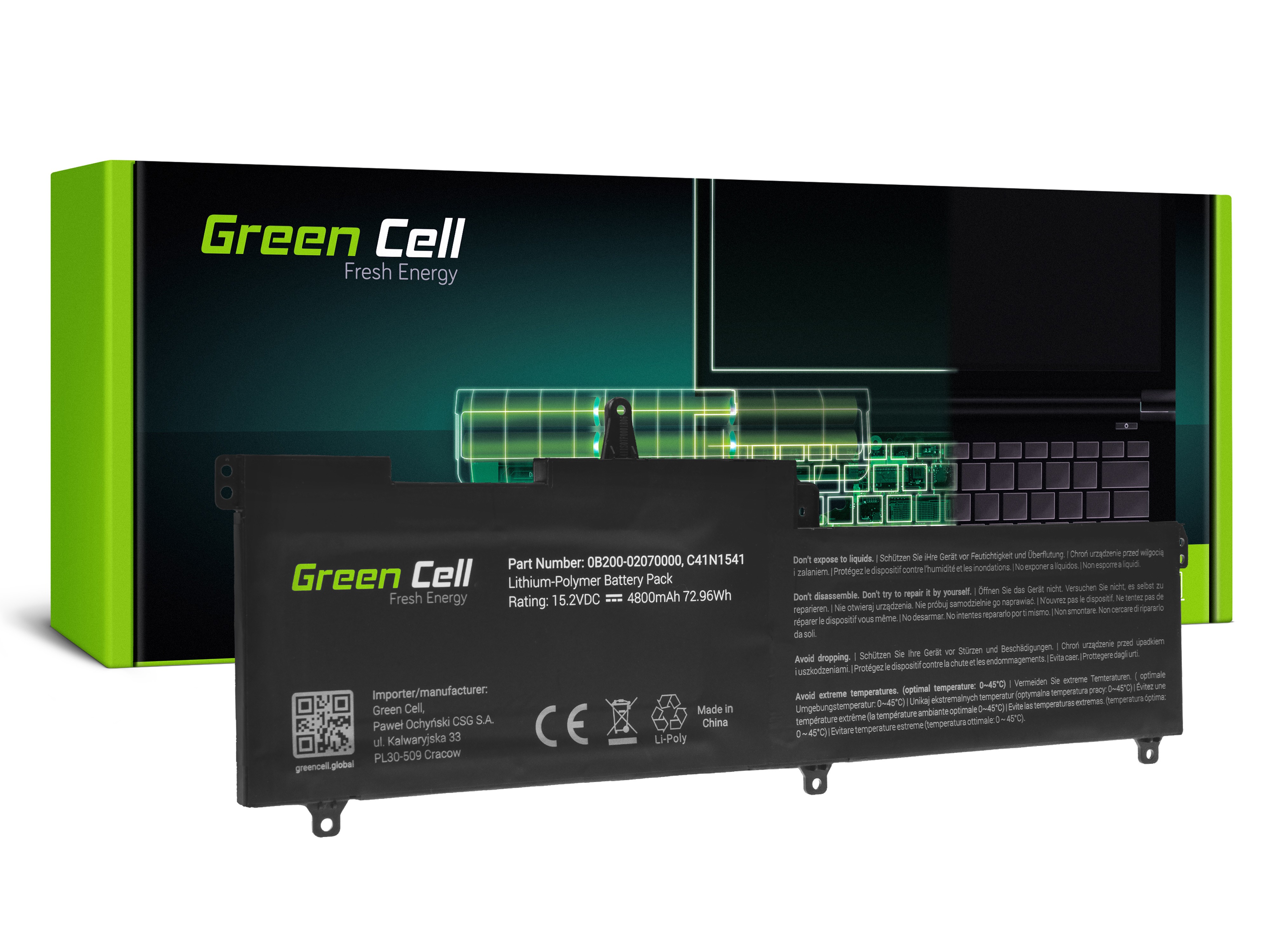 Batterij C41N1541 Voor Asus ROG Strix GL702 GL702V GL702VI GL702VM GL702VS GL702VT GL702Z GL702ZC thumbnail 4