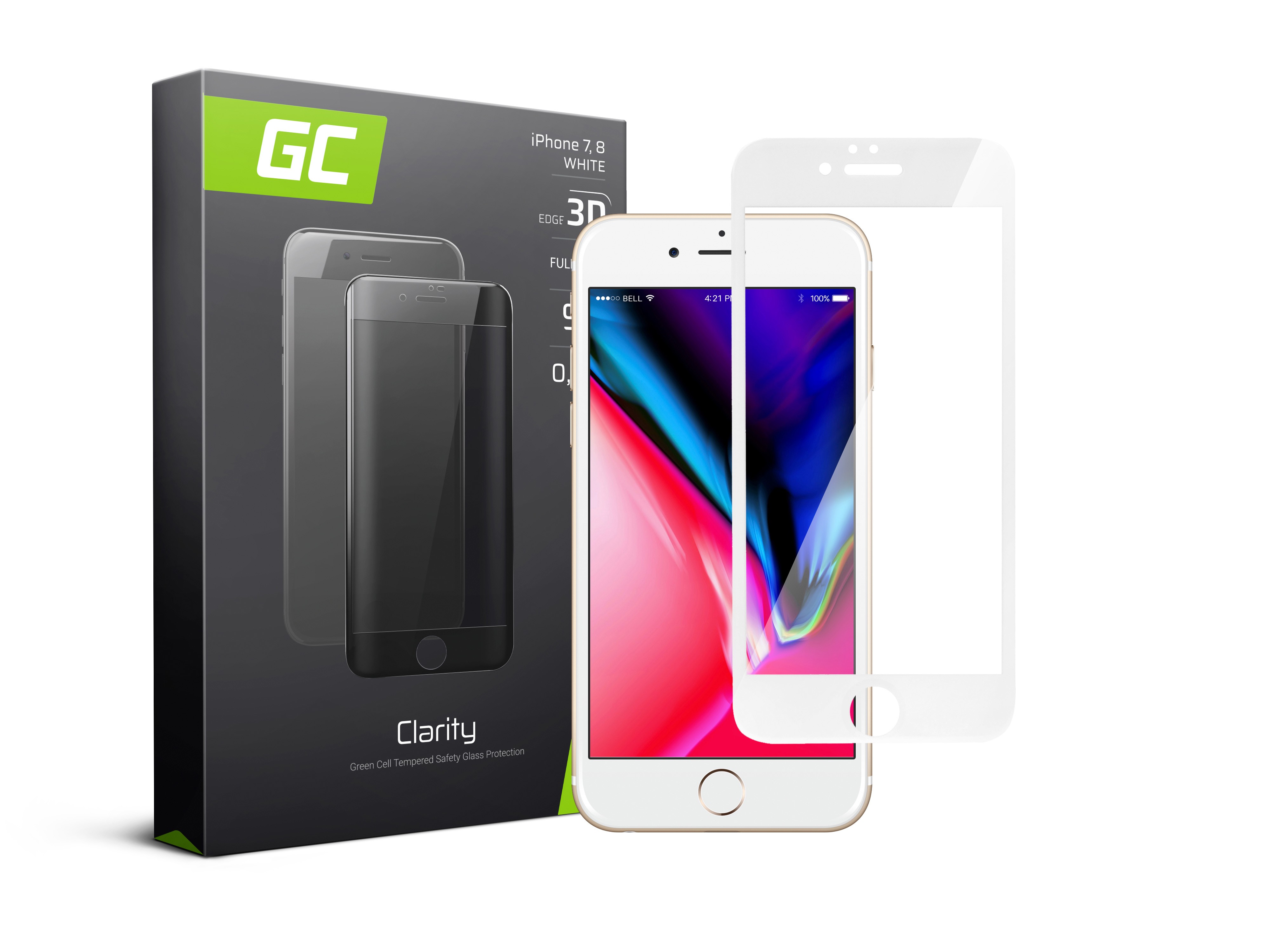 GC Clarity Screen Protector voor Apple Iphone 7 8 - wit thumbnail 4