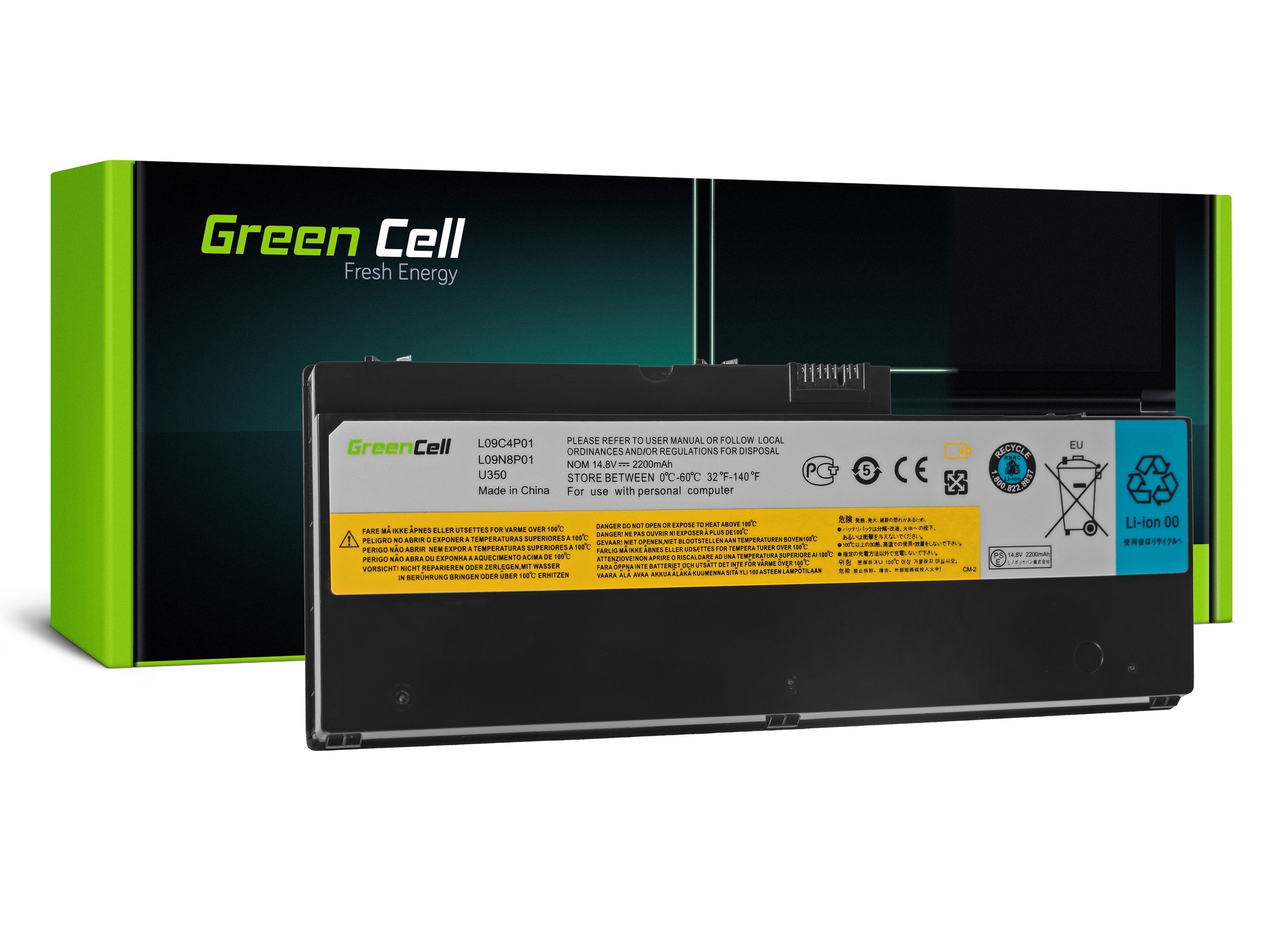 Batterij voor Lenovo IdeaPad U350 U350W / 14,4V 2200mAh thumbnail 4