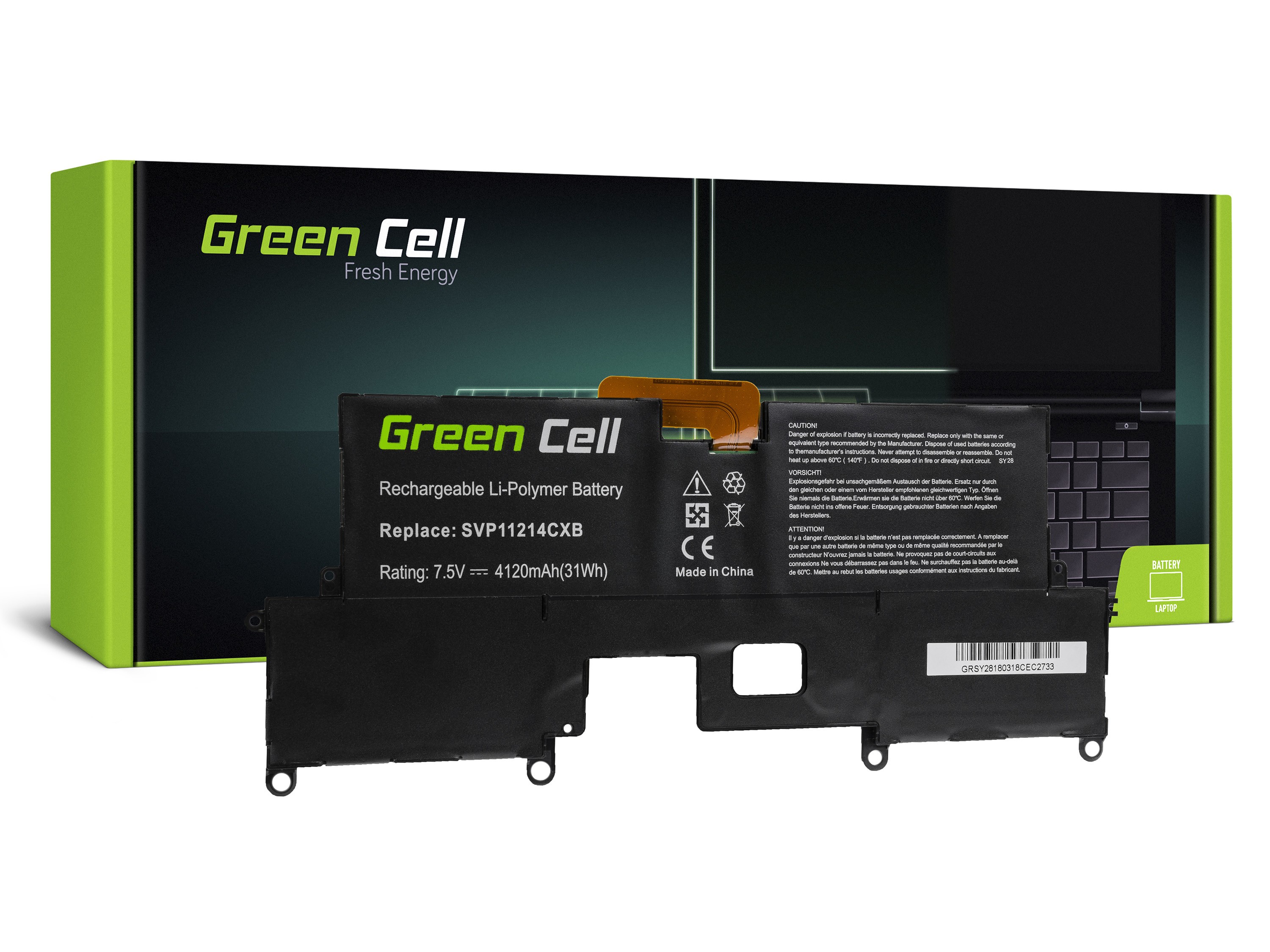 Batterij voor Sony Vaio Pro 11 / 11,1V 4120mAh thumbnail 4