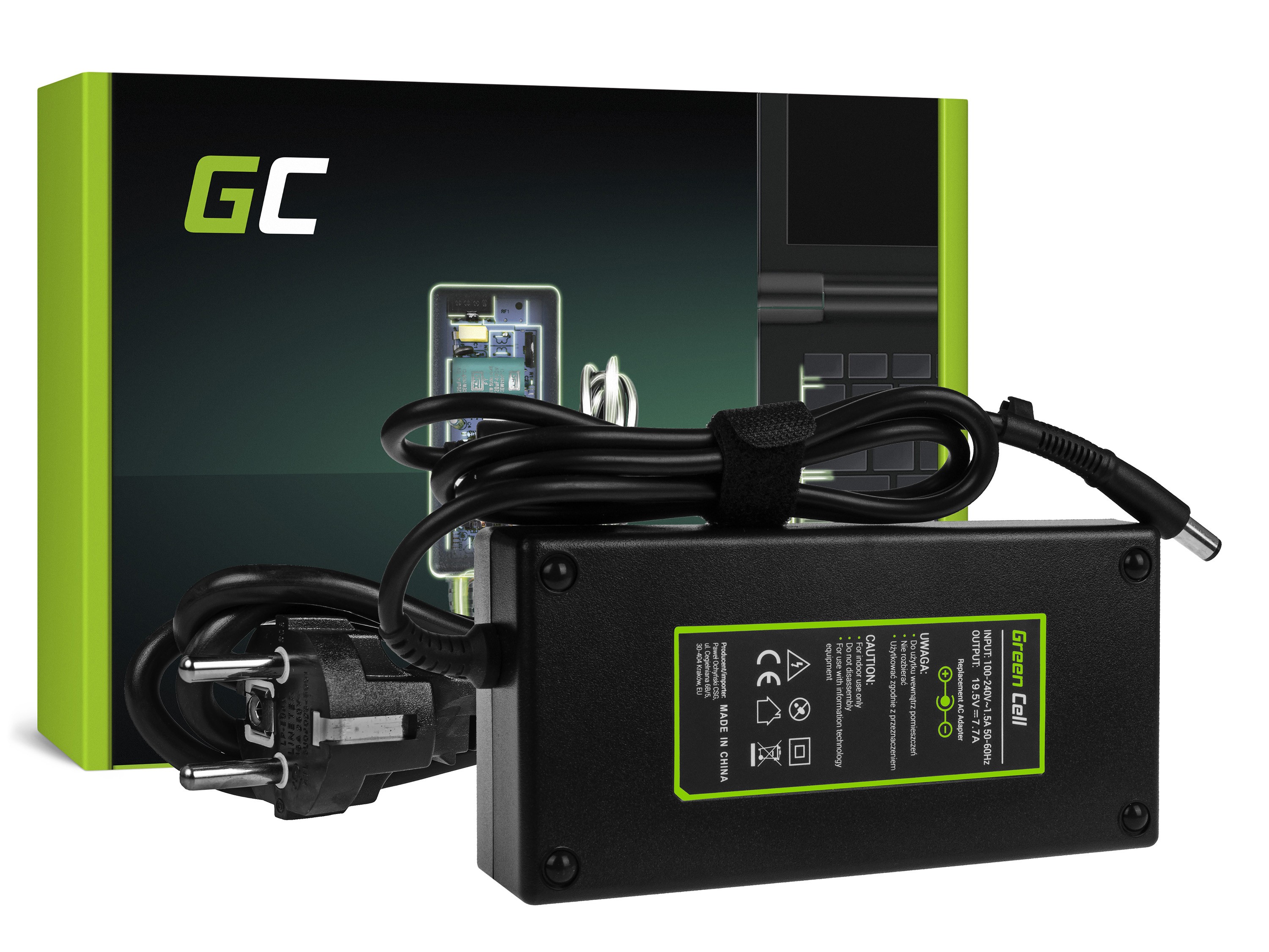 Oplader  AC Adapter voor HP 150W / 19.5V 7.7A / 7.4mm - 5.0mm PIN thumbnail 4