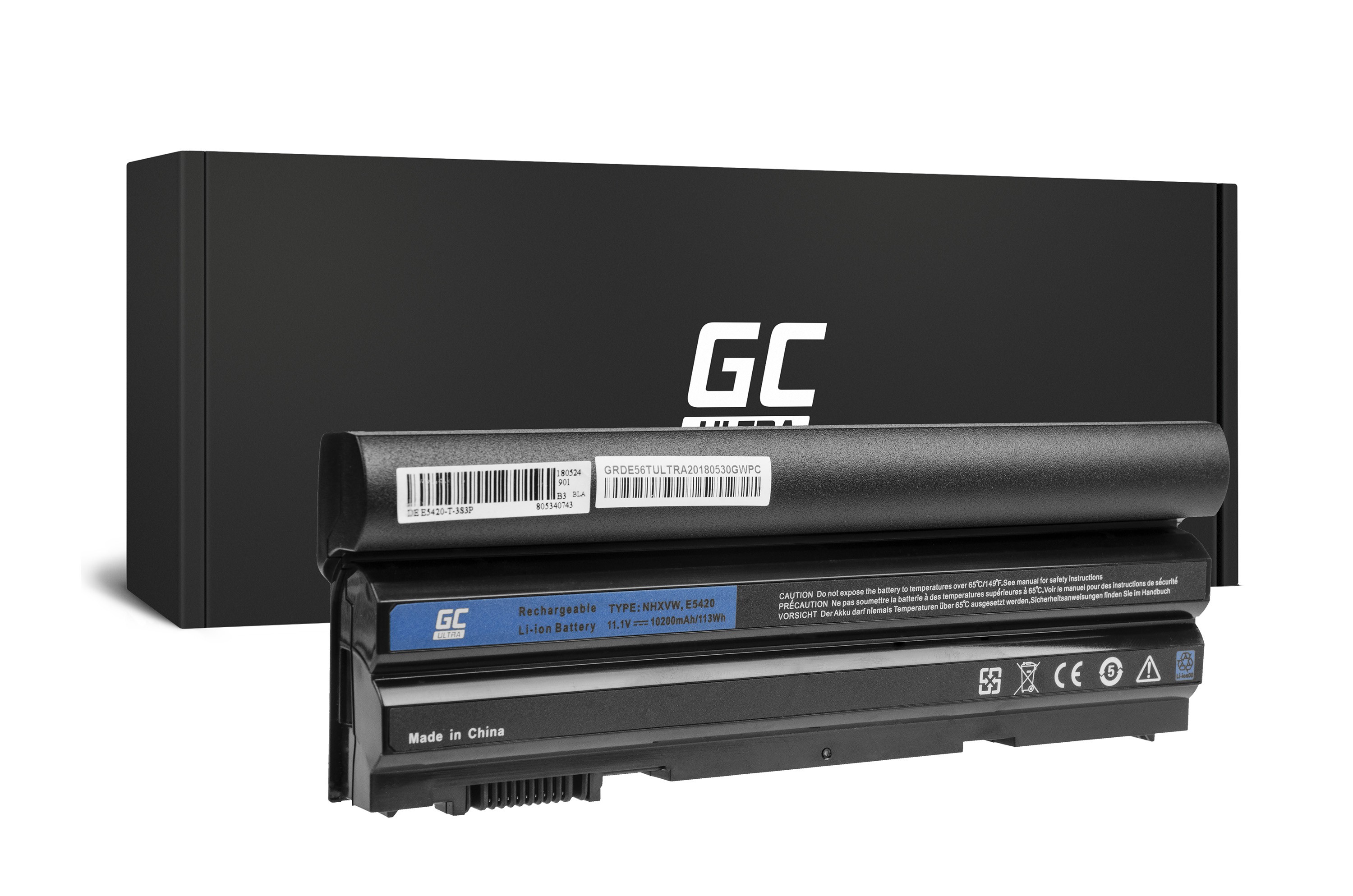 PRO Batterij voor Dell Latitude E5520 E6420 E6520 E6530 / 11,1V 10200mAh thumbnail 4