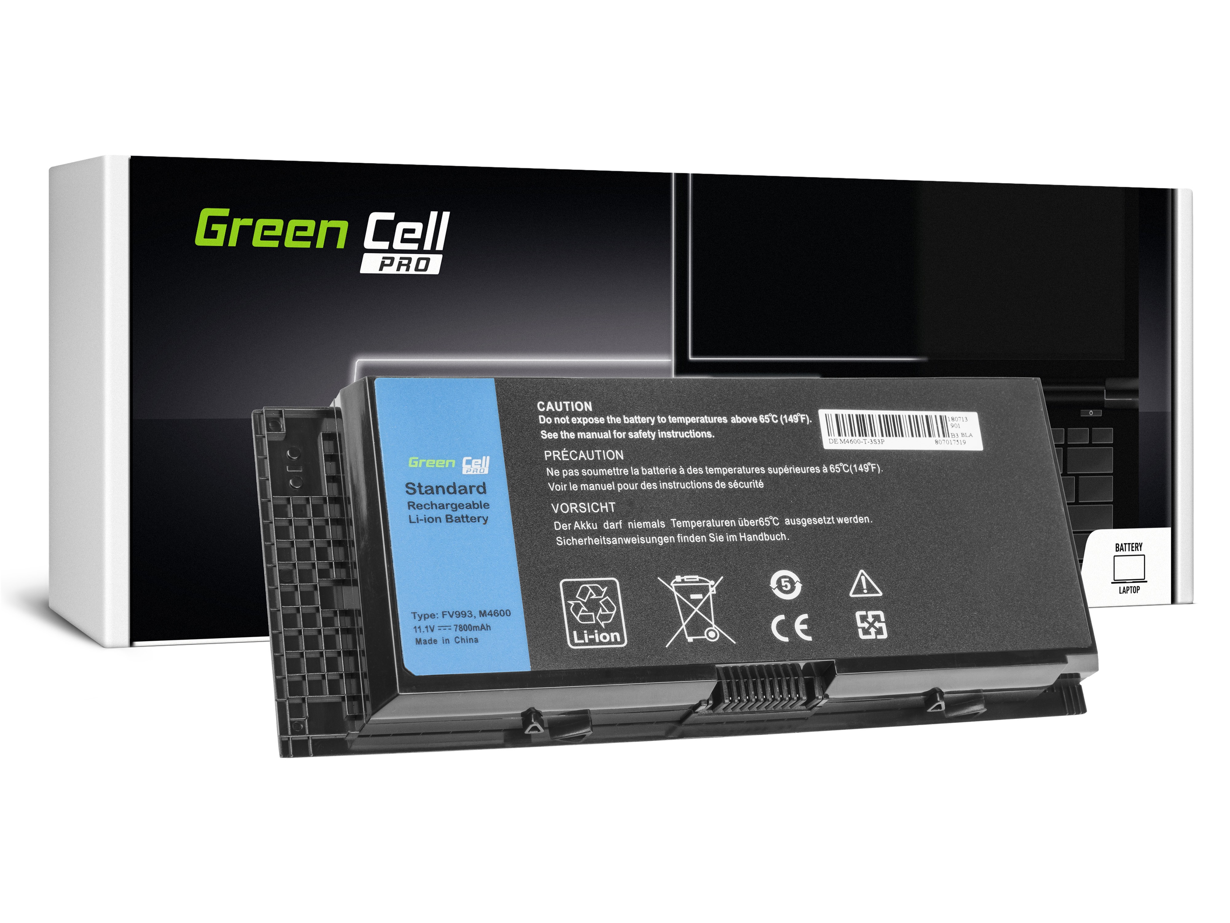 PRO Batterij voor Dell Precision M4600 M4700 M4800 M6600 M6700 / 11,1V 7800mAh thumbnail 4