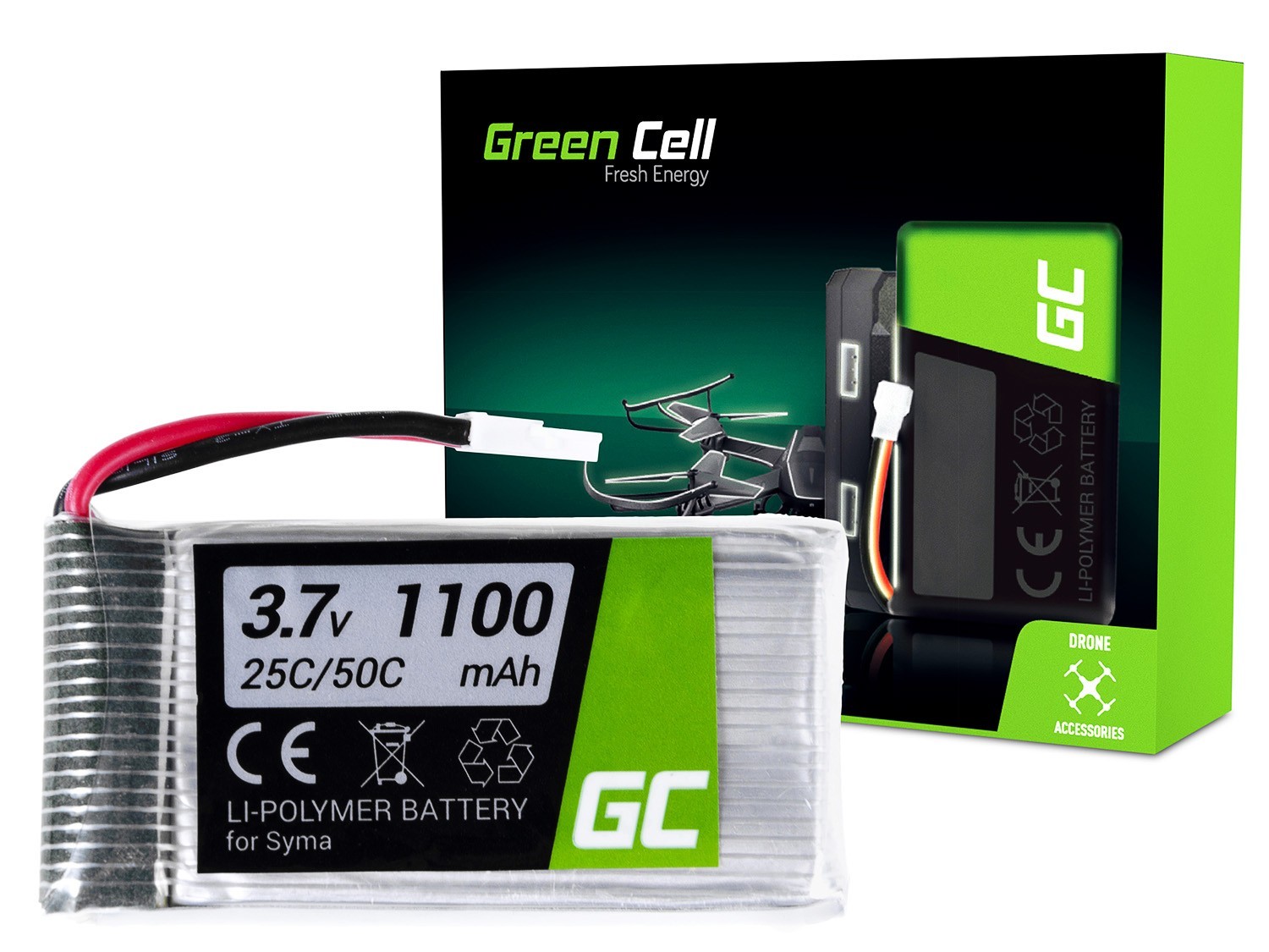 RC Batterij voor Syma X5SC X5SW Explorers 3.7V 1100mAh thumbnail 4