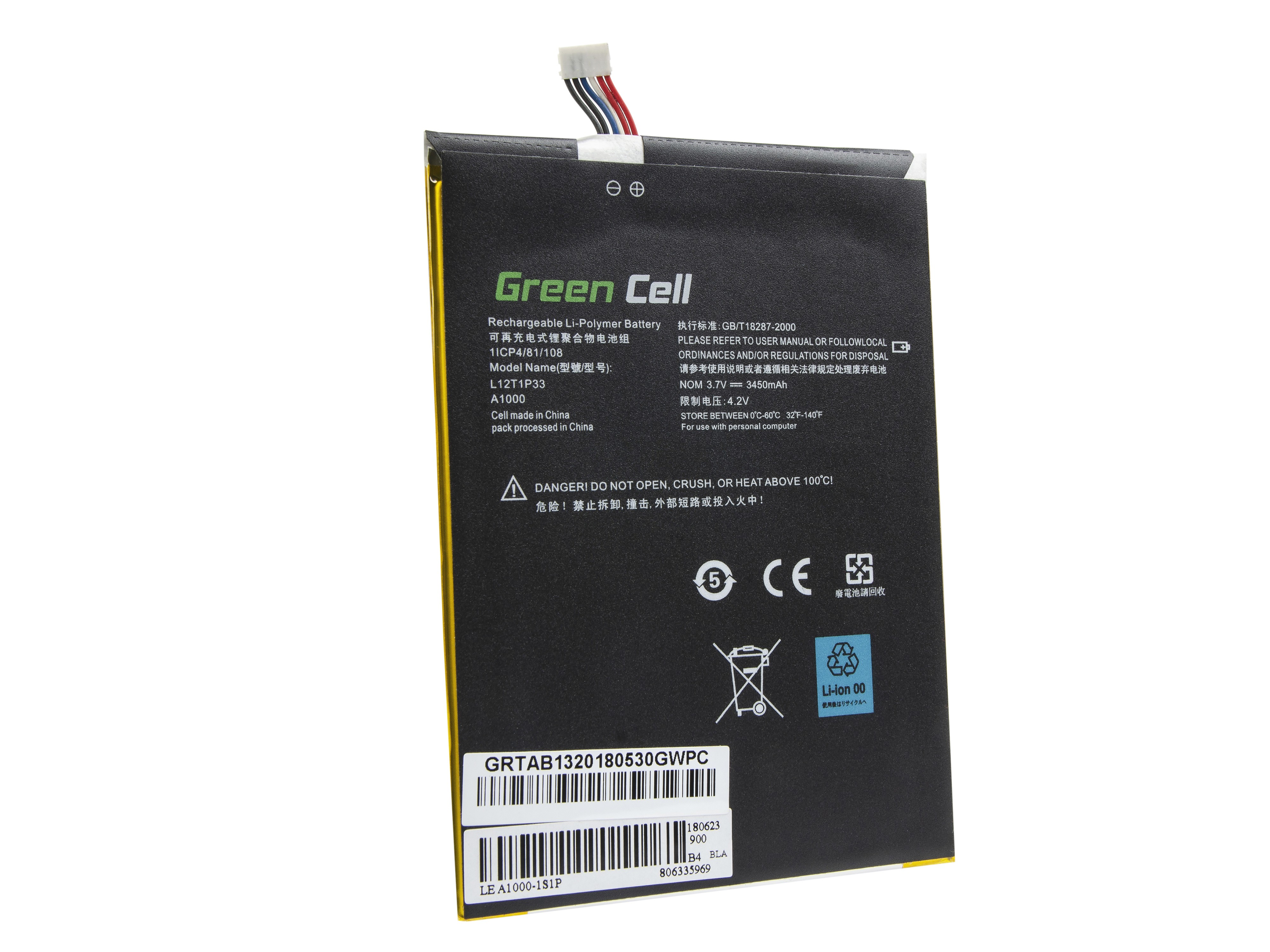 Tablet Batterij L12D1P31 L12T1P33 Lenovo IdeaTab A1000 A3000 thumbnail 4