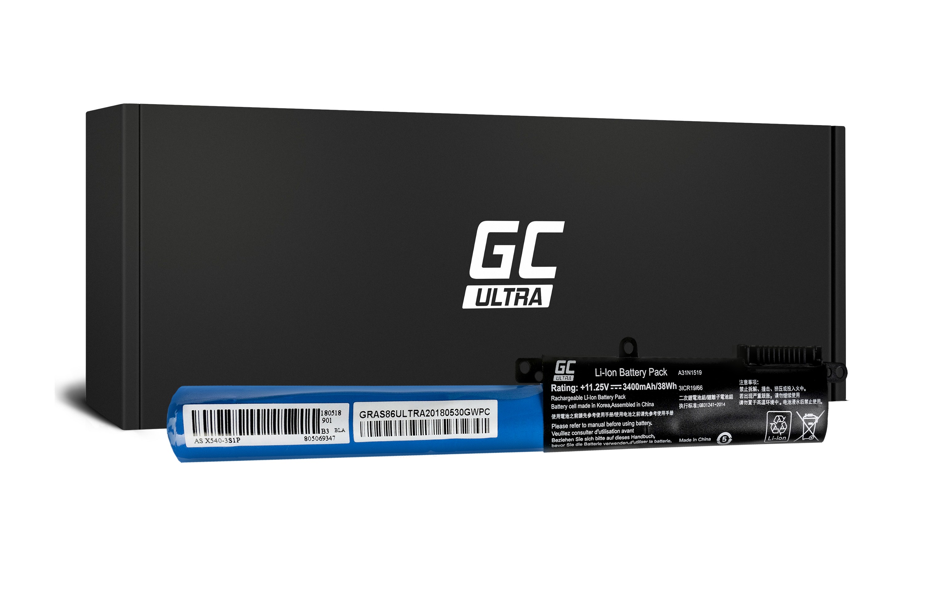 ULTRA Batterij voor Asus A31N1519 F540 F540L F540S R540 / 11,25V 3400mAh thumbnail 4