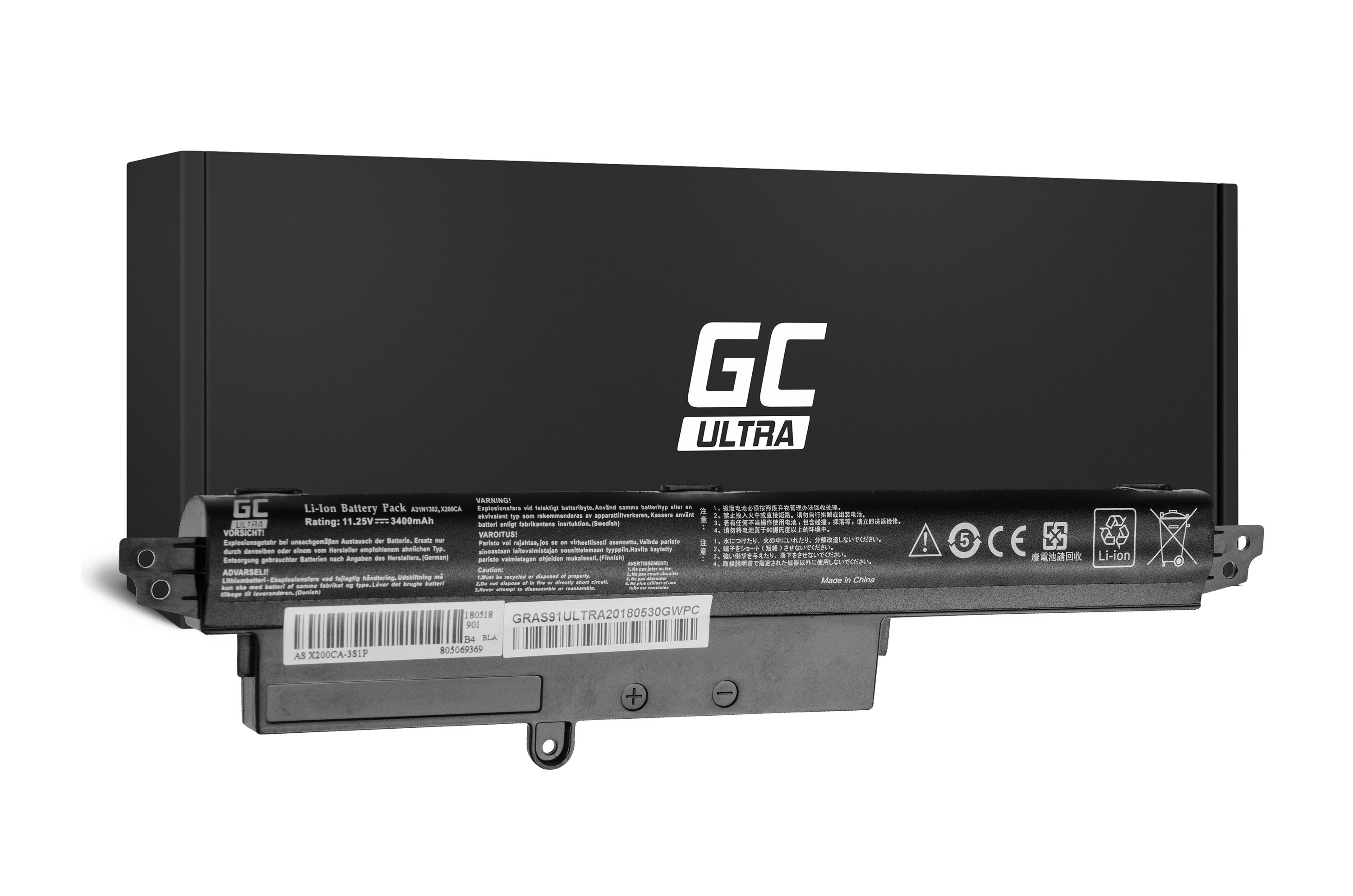 ULTRA Batterij voor Asus X200 X200C X200CA X200L X200LA / 11,25V 3400mAh thumbnail 4