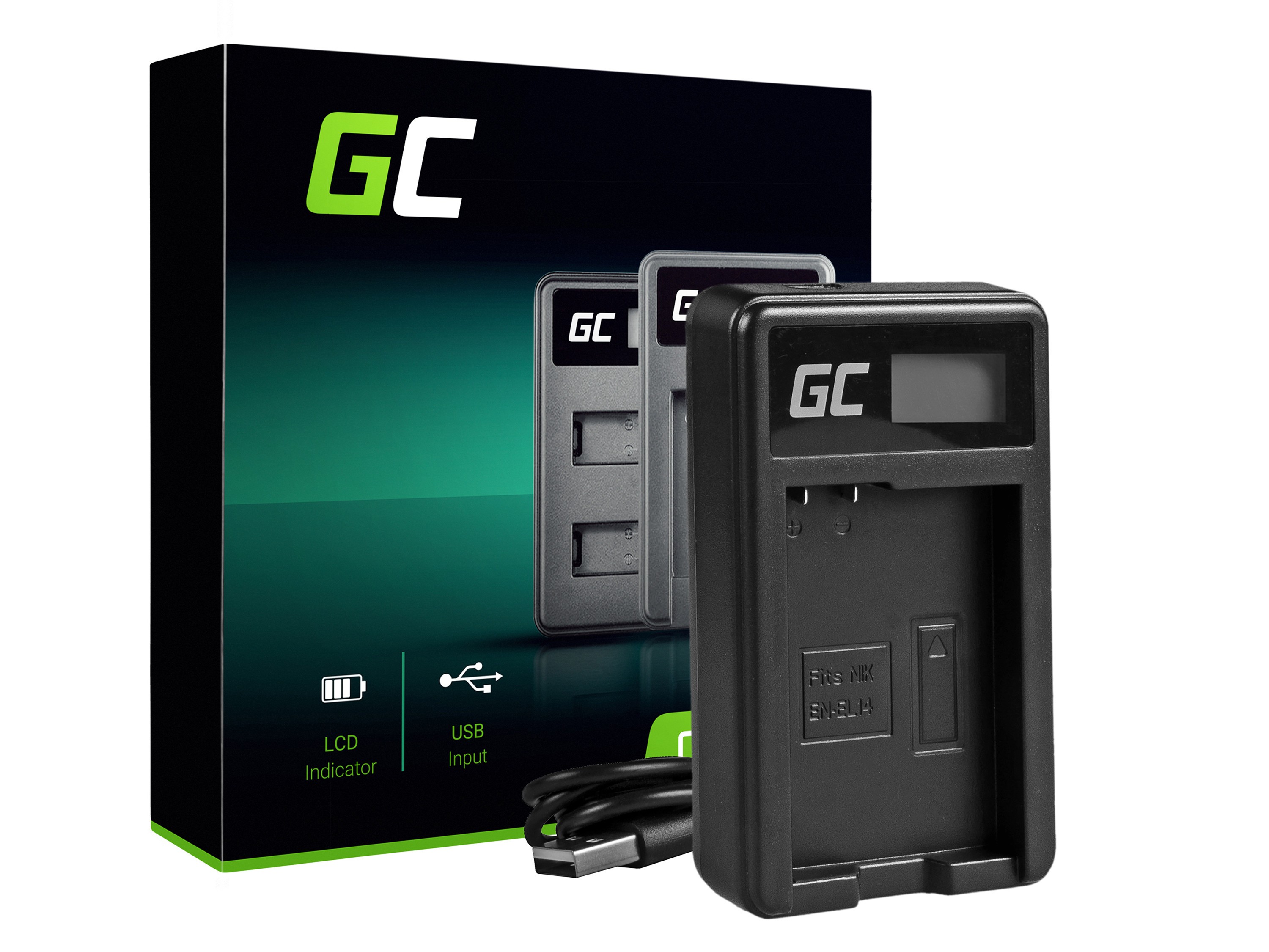 Batterij Oplader MH-24 voor Nikon EN-EL14, D3200, D3300, D5100, D5200, D5300, D5500, Coolpix P7000, P7700, P7800 thumbnail 4