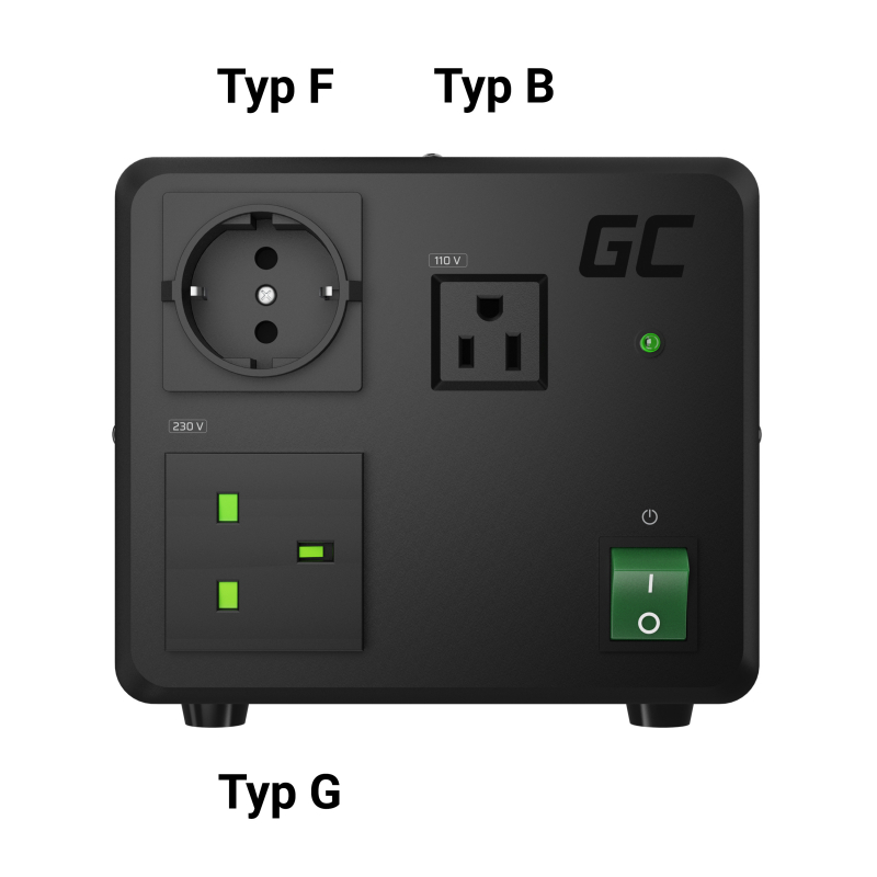 Spanningsomvormer transformator 110V⇄ 230V 800W / 1000W EU UK USA thumbnail 7