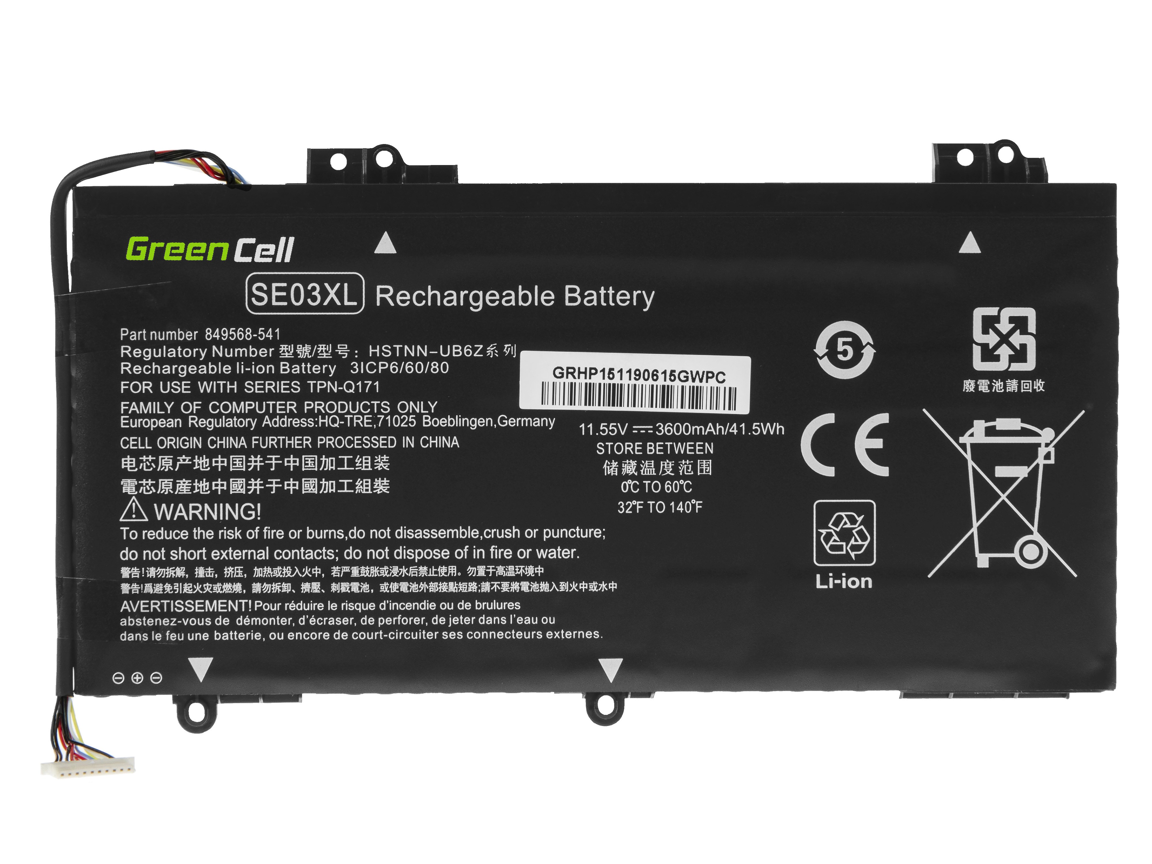 Batterij SE03XL HSTNN-LB7G HSTNN-UB6Z voor HP Pavilion 14-AL 14-AV thumbnail 3