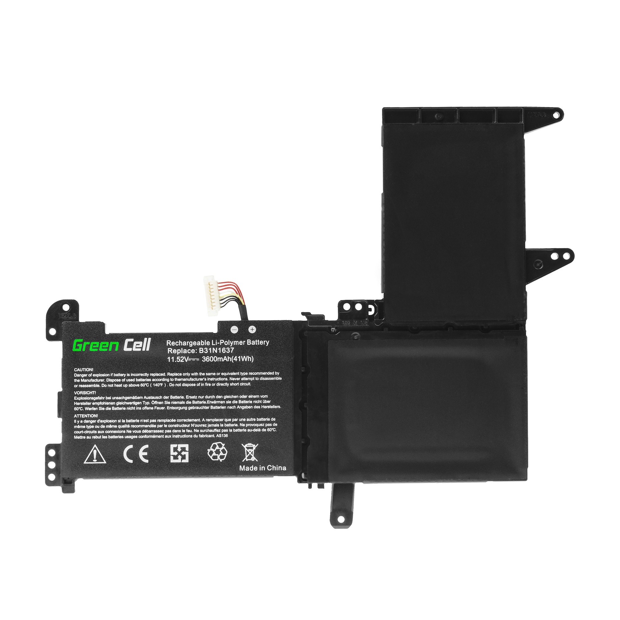 B31N1637 C31N1637 Batterij voor Asus VivoBook S15 S510 S510U S510UA S510UN S510UQ 15 F510 F510U F510UA / 11,52V 3600mAh thumbnail 3