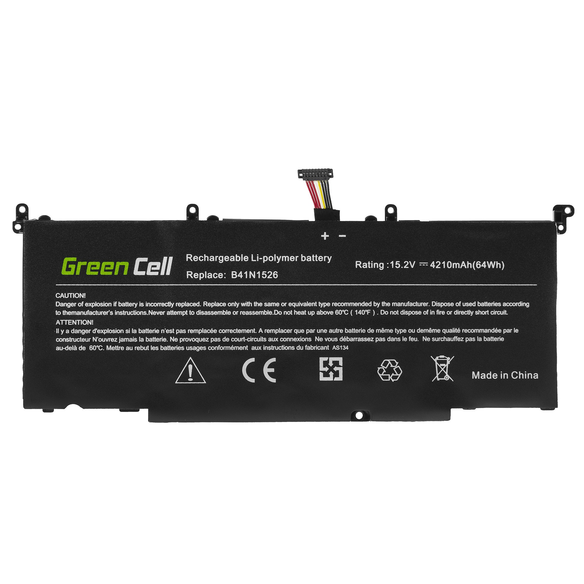 B41N1526 Batterij voor Asus FX502 FX502V FX502VD FX502VM ROG Strix GL502VM GL502VT GL502VY / 15,2V 4210mAh thumbnail 3