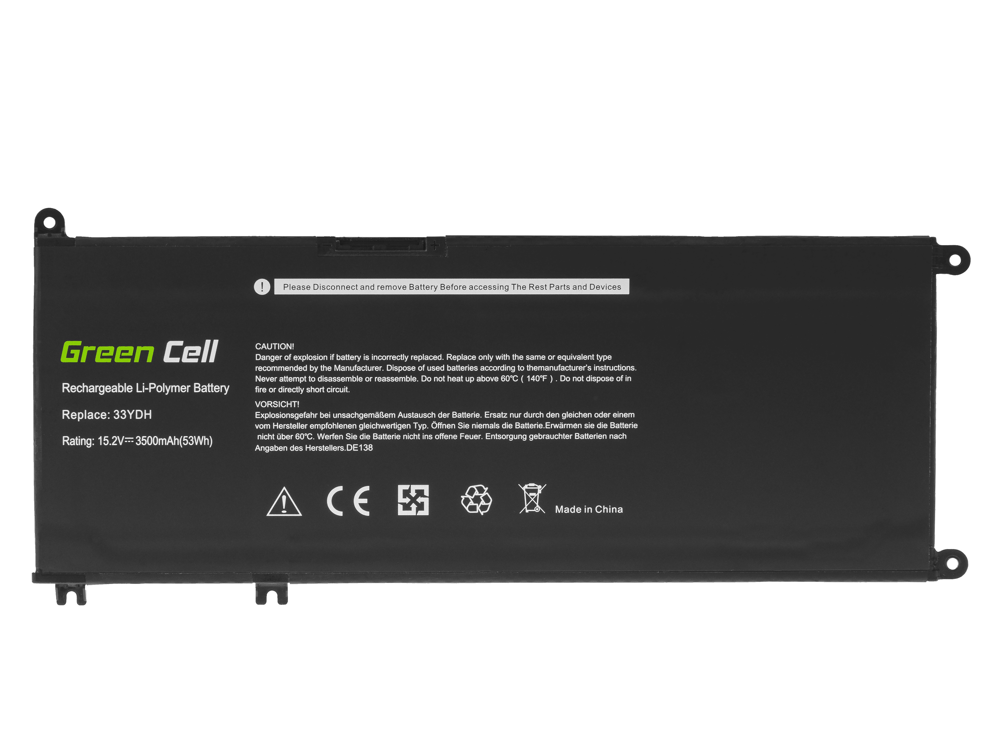Batterij 33YDH voor Dell Inspiron G3 3579 3779 G5 5587 G7 7588 7577 7773 7778 7779 7786 Latitude 3380 3480 3490 3590 thumbnail 3