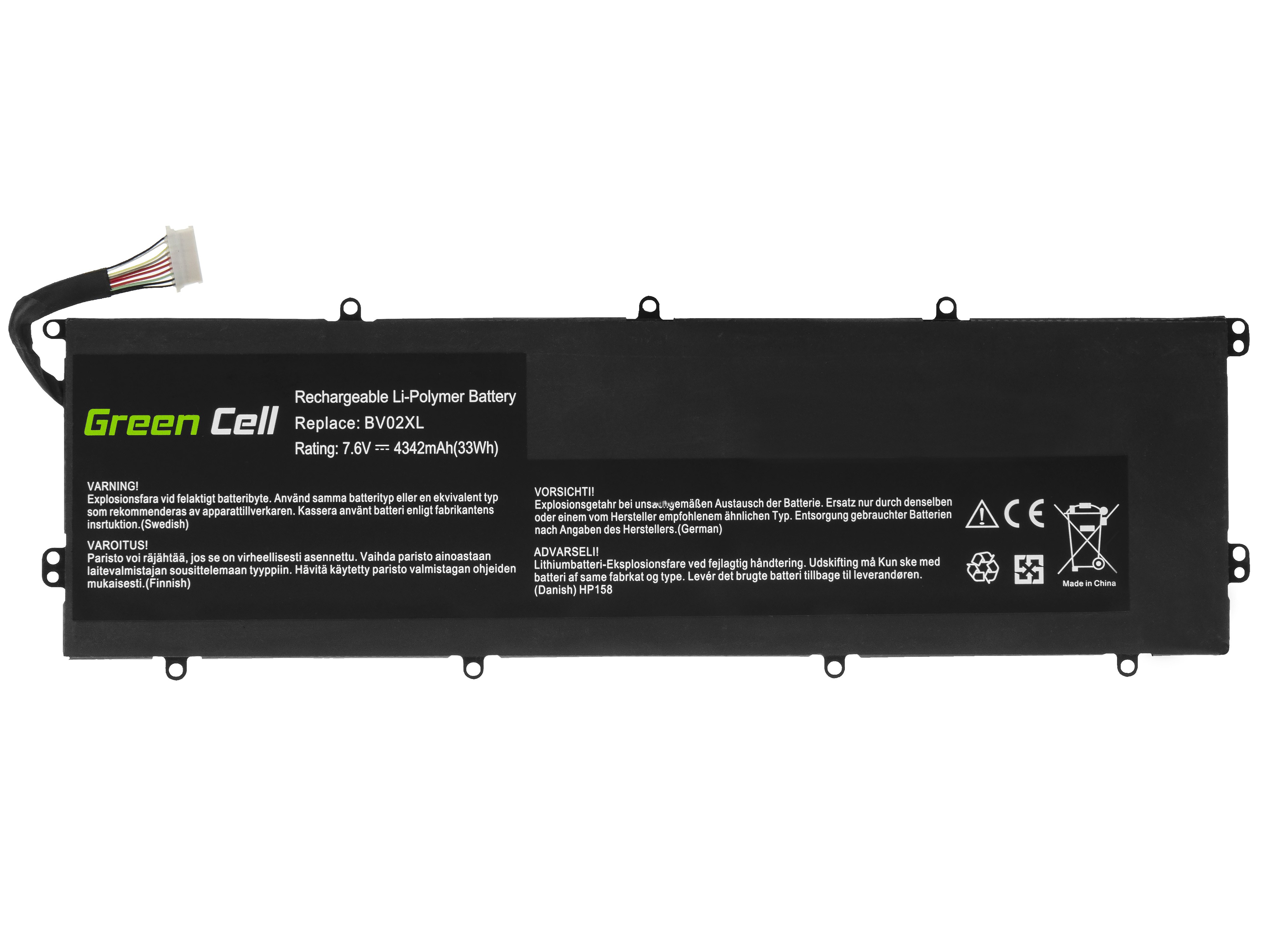 Batterij BV02XL voor HP Envy x2 13-J 13-J010NW 13-J011NW thumbnail 3