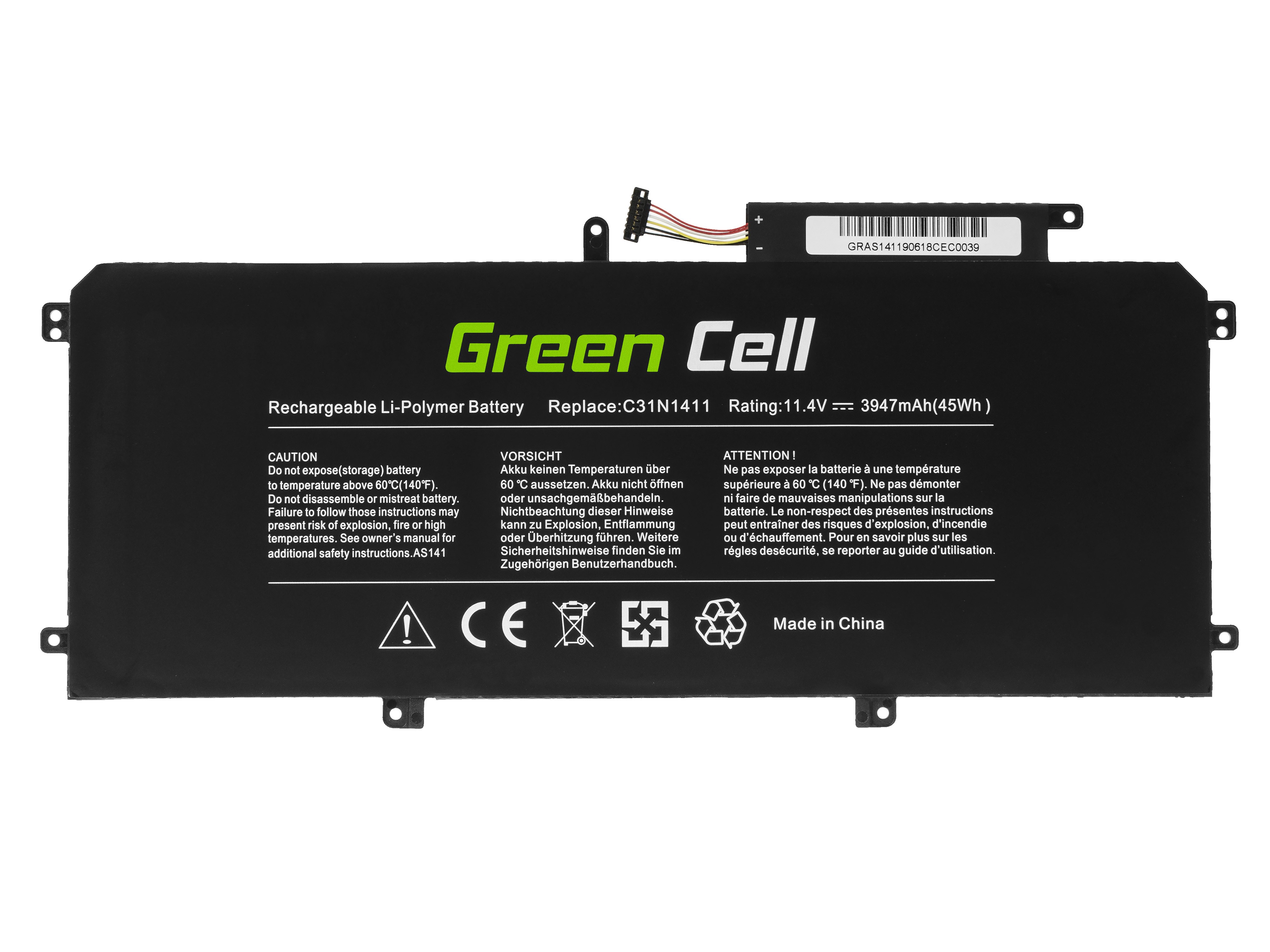 Batterij C31N1411 voor Asus ZenBook UX305C UX305CA UX305F UX305FA thumbnail 3